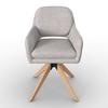 STOL MED ARMSTÖD ADRIEN - greige/naturfärgad, Modern, metall/trä (60/88/65cm) - Bessagi Home