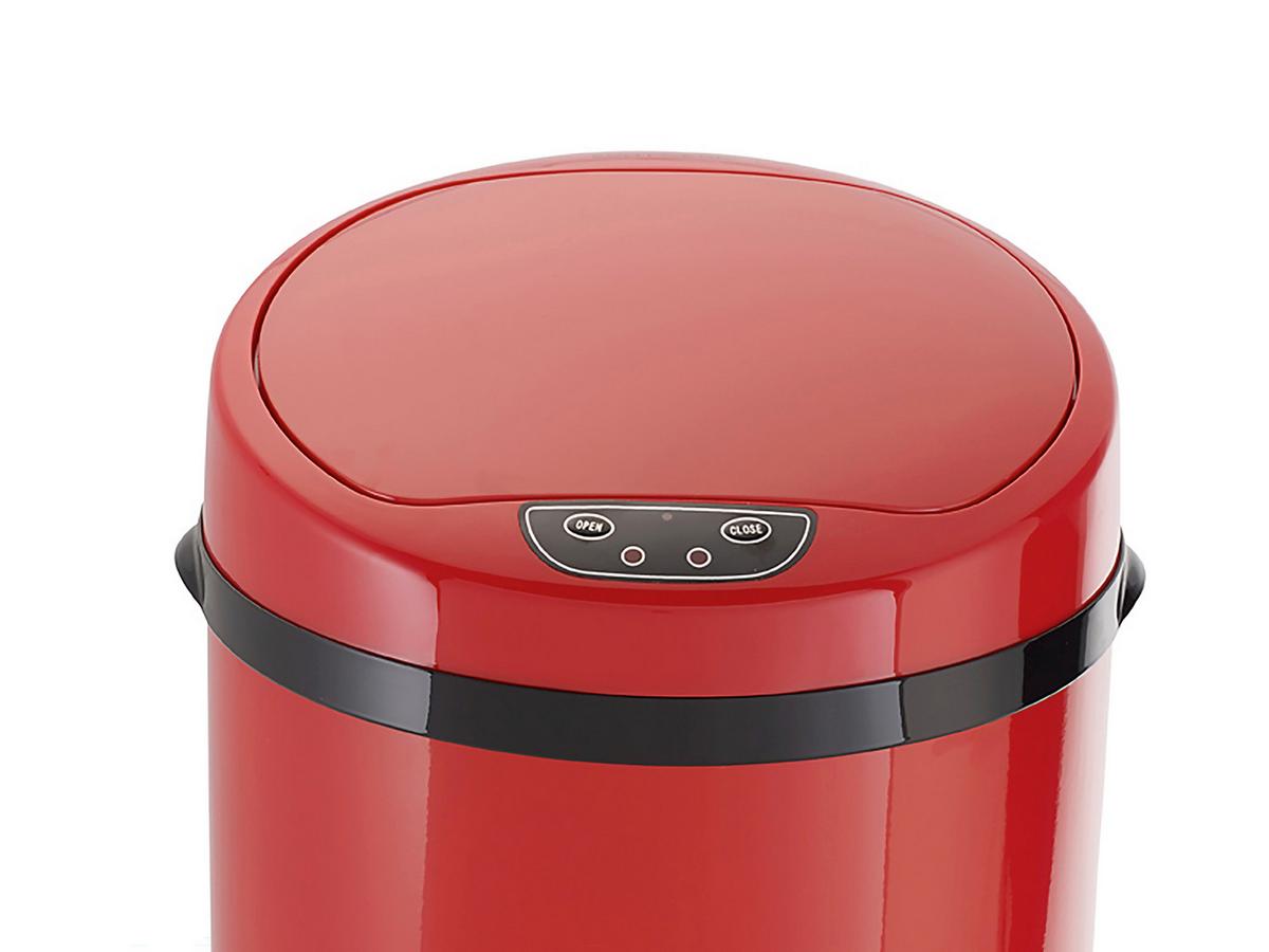 Koš Za Smeti Inox, 30 L - rdeča/črna, Basics, kovina/umetna masa (30,5/56,5cm) - Echtwerk