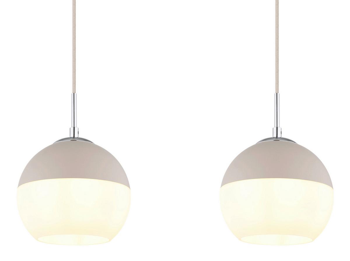 Svjetiljka Viseća 15999-3h  Ragusa - bijela/boje pijeska, Design, staklo/metal (90/20/120cm) - Globo
