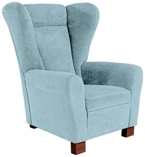 Fotelja Chandler - smeđa/svijetlo plava, Design, tekstil/drvo (95/109/97cm) - Mömax