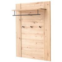Garderobenpaneel in Eichefarben - Eichefarben, MODERN, Holzwerkstoff/Metall (85/122/27cm) - Premium Living