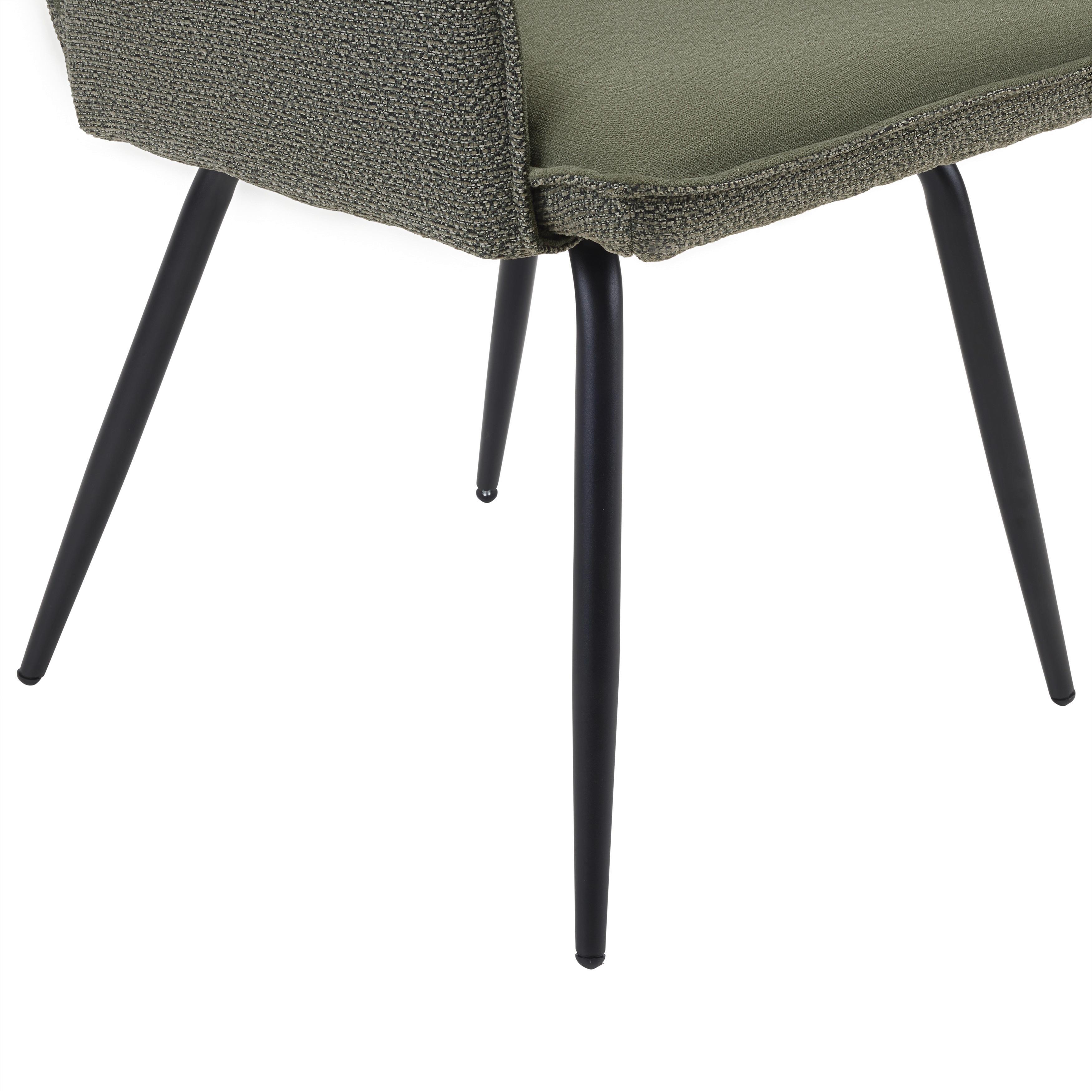 STOL MED ARMSTÖD NOVA - grön/svart, Modern, metall/textil (63/88/63cm) - Mömax