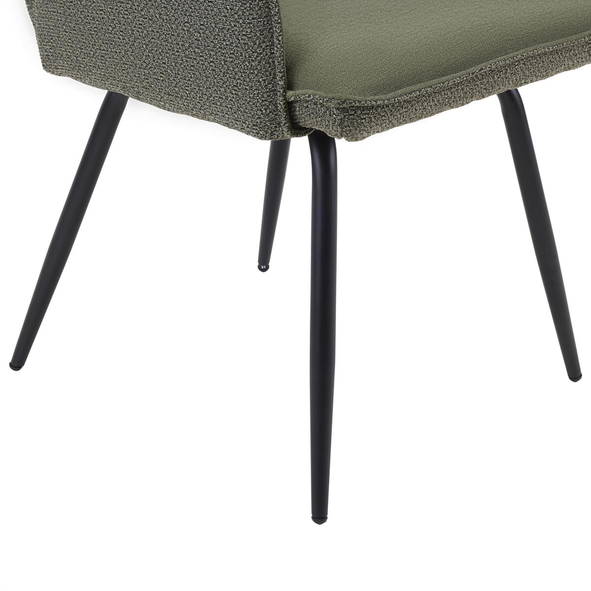Armlehnstuhl Nova Grün - Schwarz/Grün, MODERN, Textil/Metall (63/88/63cm) - Premium Living