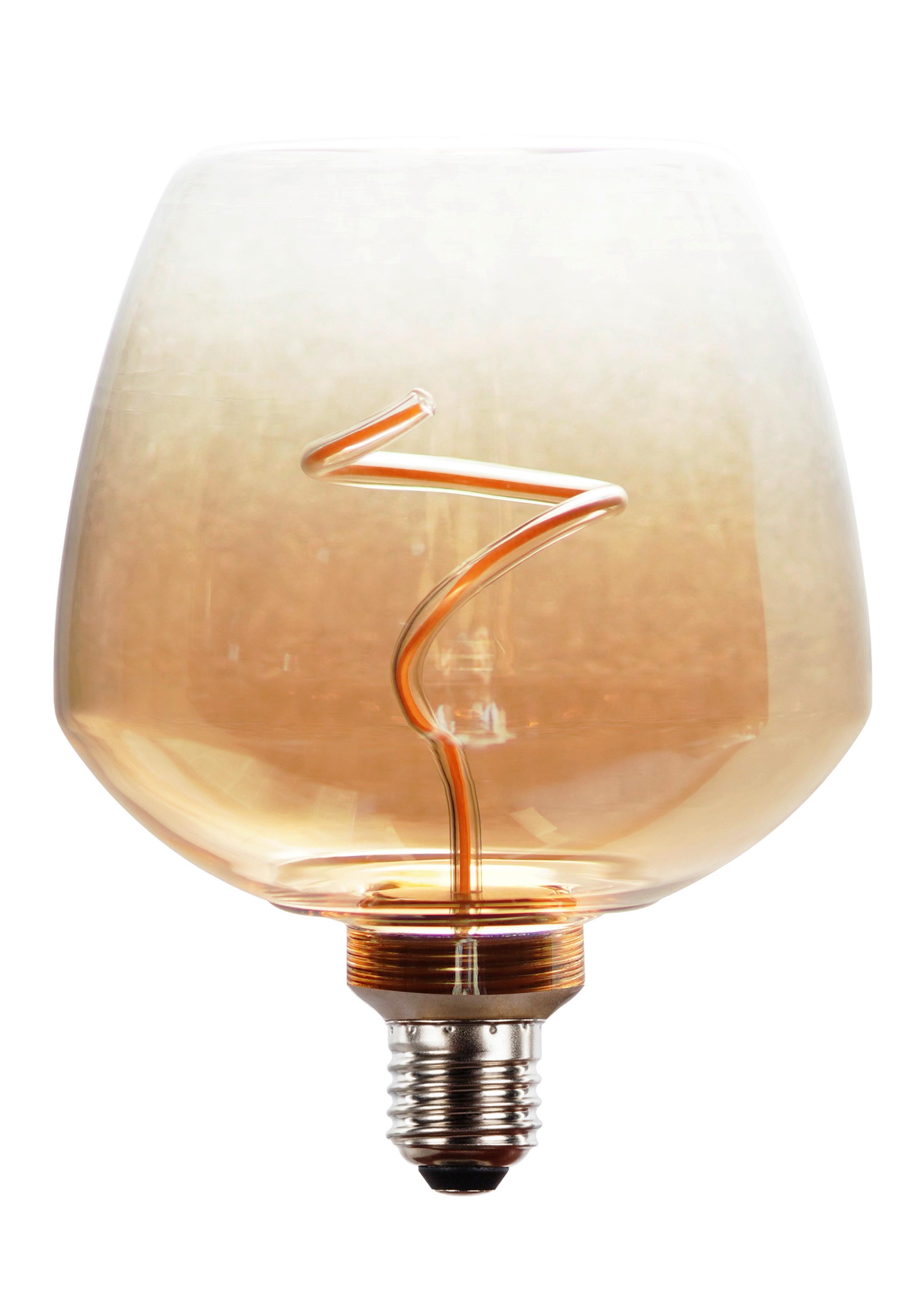 LED-Leuchtmittel 11539A - Klar/Bernsteinfarben, Modern, Glas/Metall (12,3/16,3cm) - Mömax