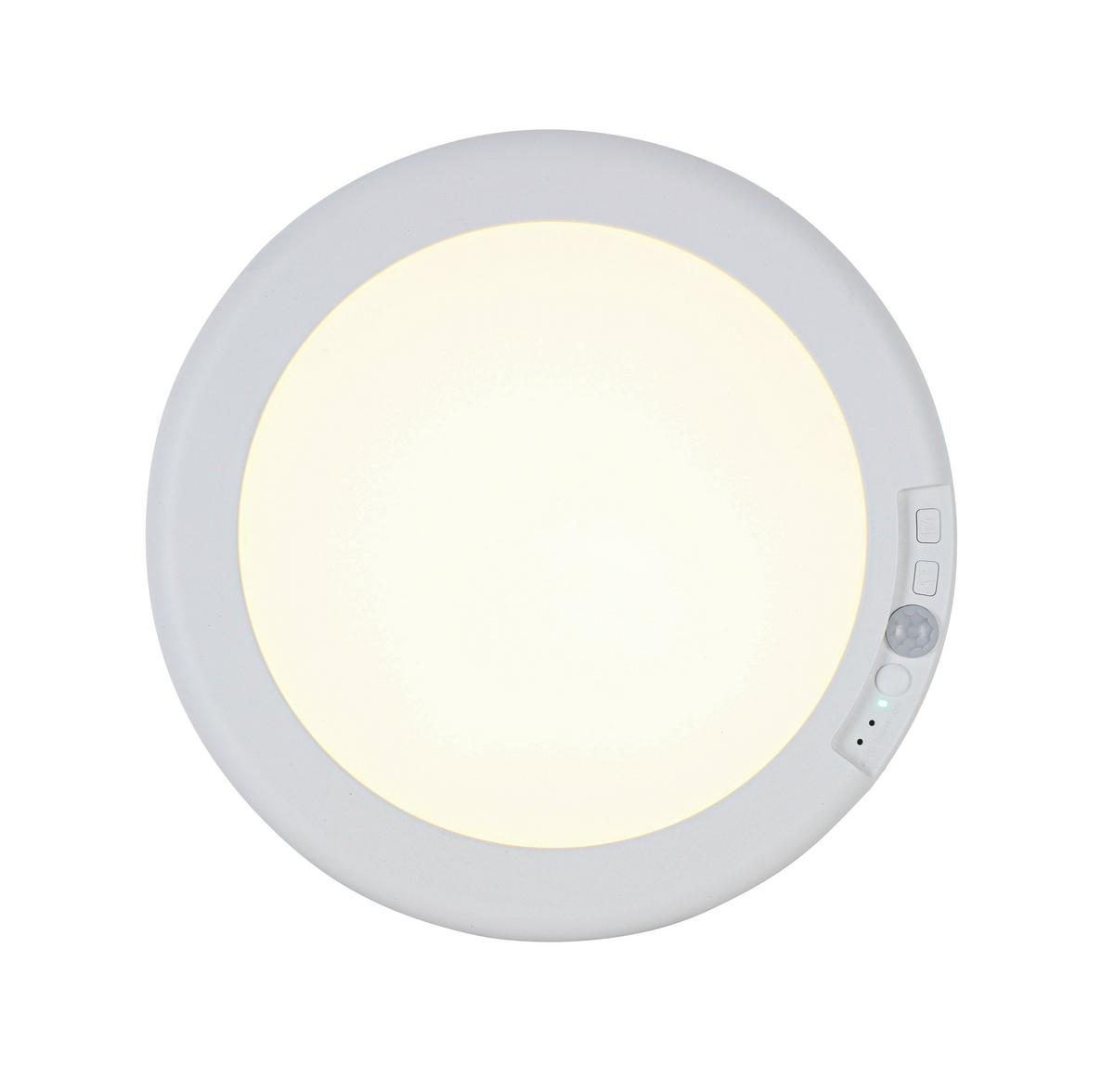 Stropna Svetilka Batteri - bela, Moderno, kovina/umetna masa (19/1,5cm) - Mömax