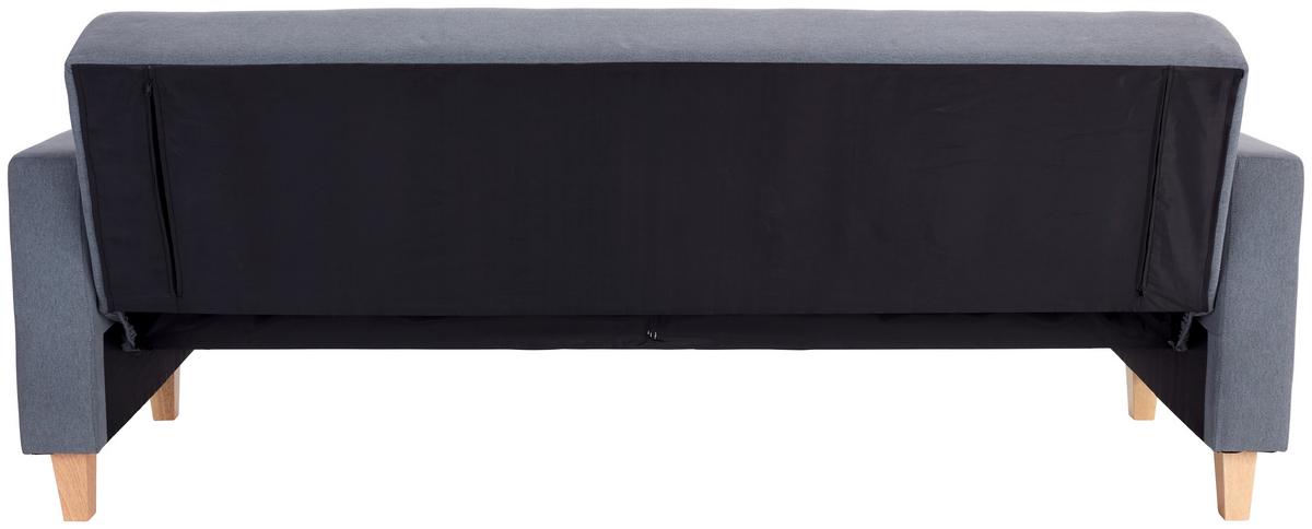 Zofa Levi, Siva, Ležišče - siva/naravne barve, Moderno, tekstil/les (208/85/88cm)