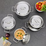 Kochtopfset Rösle Multiply 8-tlg. - Edelstahlfarben/Silberfarben, KONVENTIONELL, Metall (57/28/24cm) - Rösle