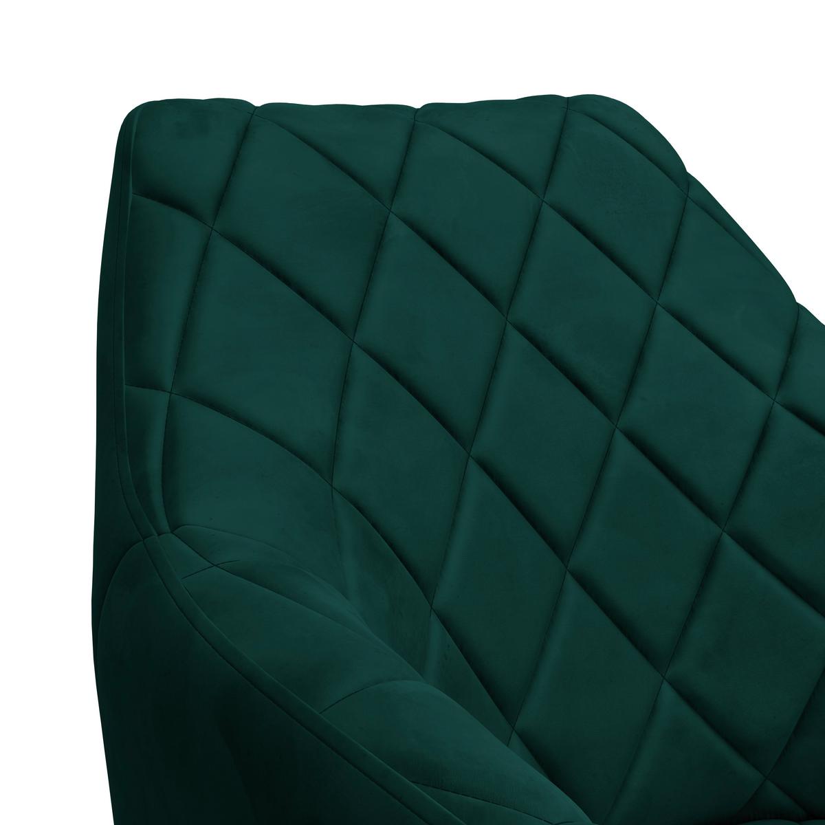 Stol Patti, Zelena, Vrtljiv - črna/zelena, Konvencionalno, kovina/tekstil (58/81/54cm)