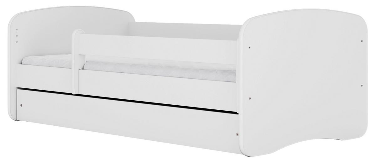 Otroška Postelja Babydreams, Bela, 80x160cm - bela/barve breze, Moderno, tekstil/leseni material (80/160cm) - MID.YOU