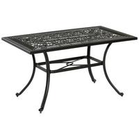 Vrtna Miza Alva, 140x80, Aluminij - črna, Konvencionalno, kovina (140/80/73cm) - Gardenson