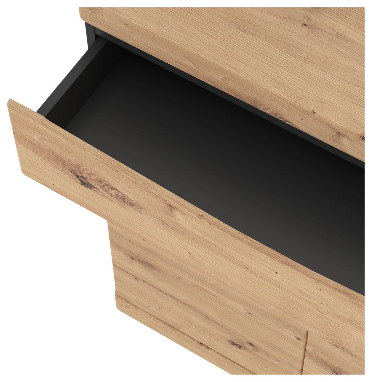 Omara Za Čevlje Turino, Barva Hrasta, Antracit - barve hrasta, Moderno, umetna masa/leseni material (86/101,6/40cm)