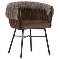 KRZESŁO Z PODŁOKIETNIKAMI TWISTY - kolor bagienny/czarny, Design, metal/tkanina (65/76/60cm) - Landscape