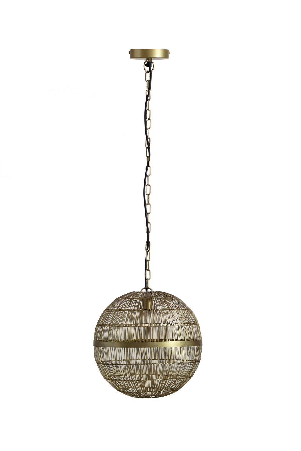 Hängeleuchte Hermi II max. 40 Watt - Messingfarben, KONVENTIONELL, Metall (30/120cm) - Globo