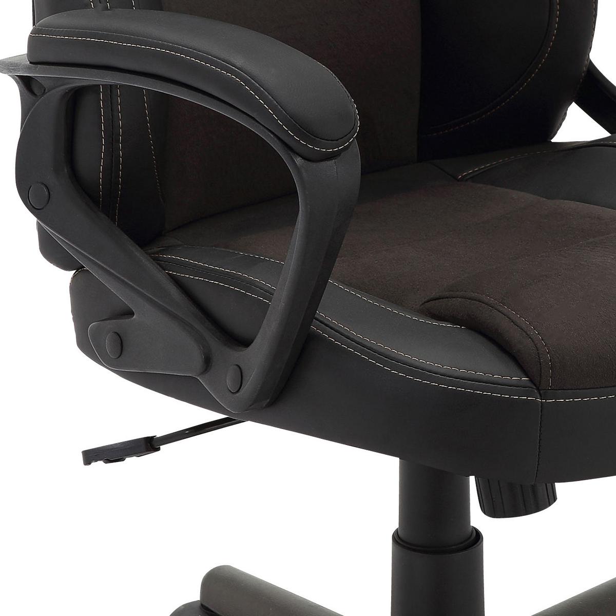 KRZESŁO GAMINGOWE AIMO - jasnoszary/czarny, Design, tworzywo sztuczne/tkanina (62/109-119/68cm) - MID.YOU