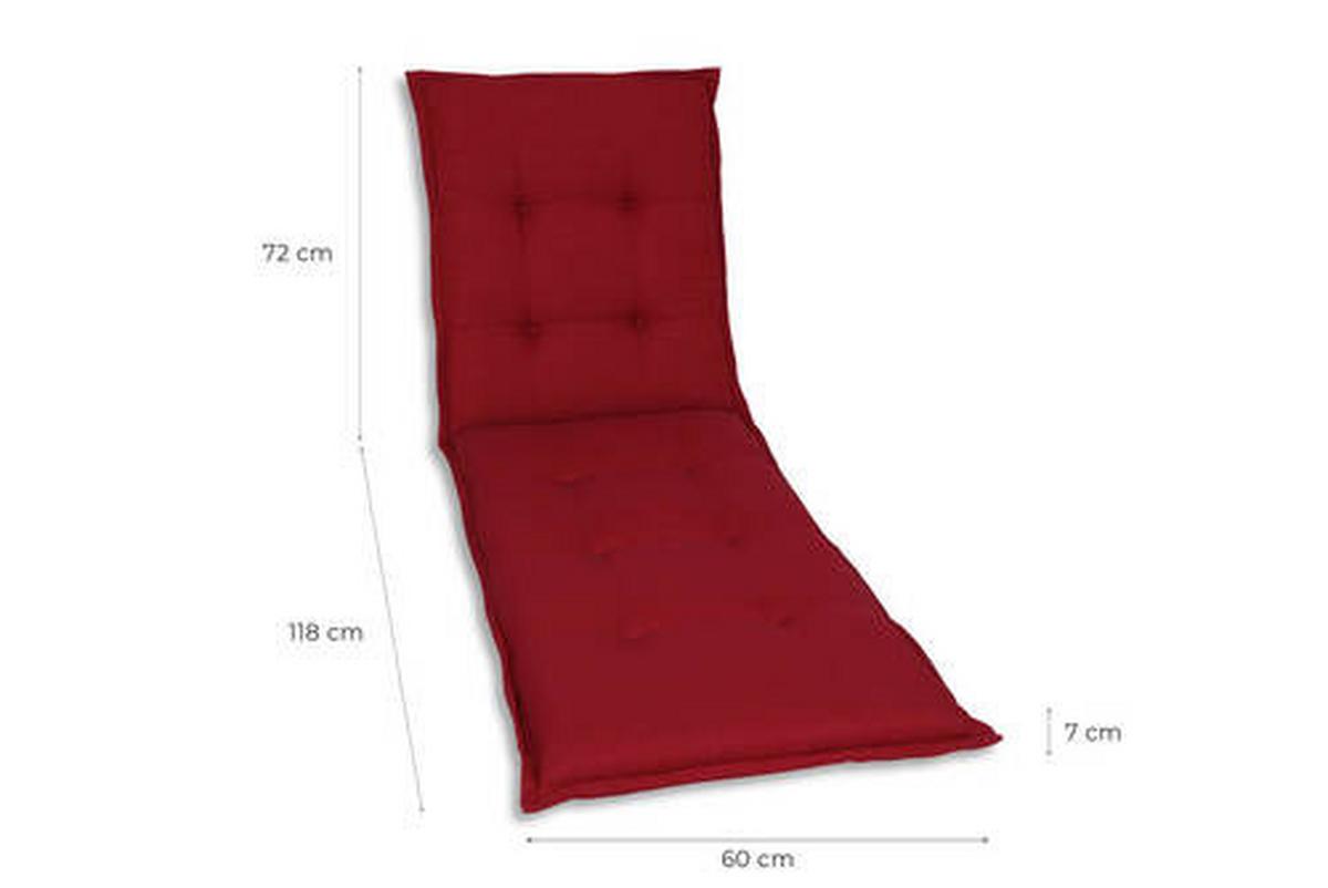 Liegenauflage Kirschrot - Kirschrot, Basics, Textil (60/7/190cm)