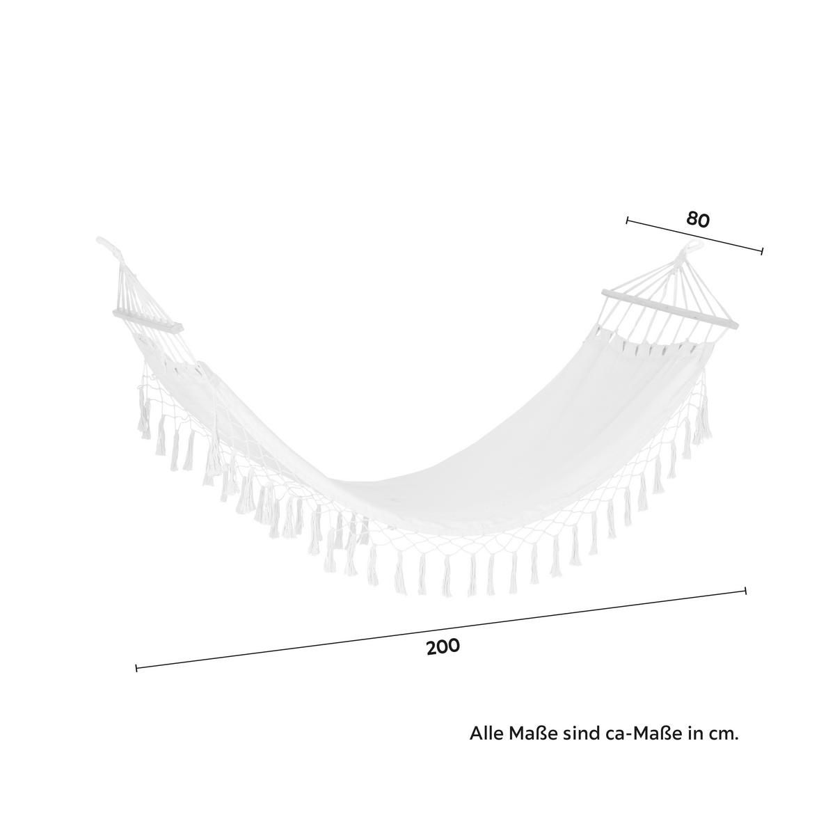 Viseća Ležaljka Sonja - bela, Romantično / Seoski, drvo/tekstil (80/200cm) - Mömax
