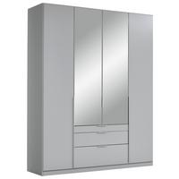 Dulap cu uși rotative ALABAMA - argintiu/gri deschis, Modern, material pe bază de lemn (181/229/54cm)