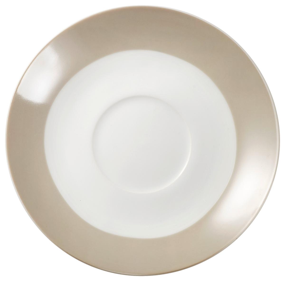 KOMPLET SPODKÓW VARIO - biały/taupe, Basics, ceramika (14,5cm) - Van Well
