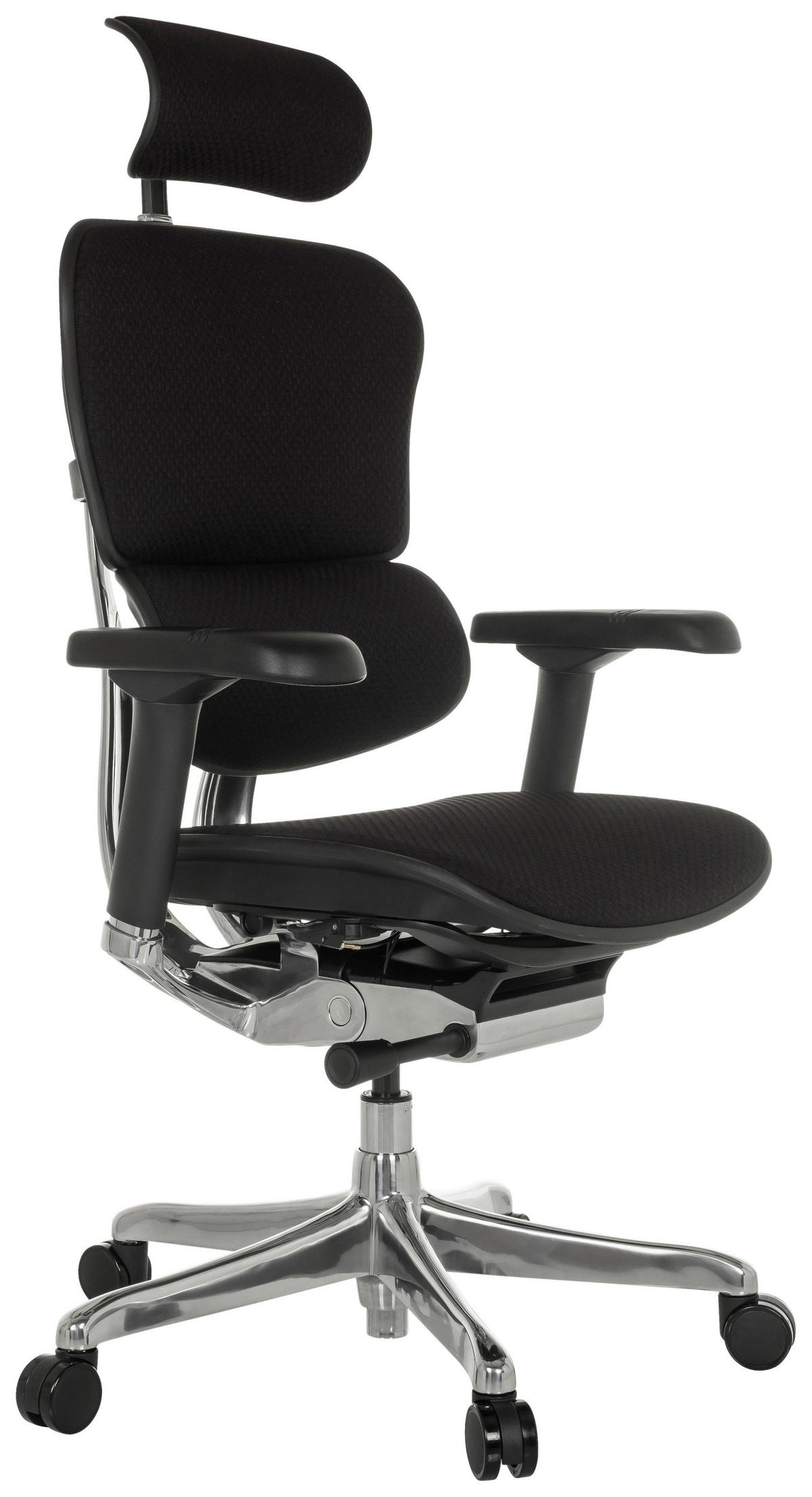 Drehstuhl Ergohuman Gen2 Schwarz - Silberfarben/Schwarz, MODERN, Kunststoff/Textil (78/117-136/64cm) - MID.YOU