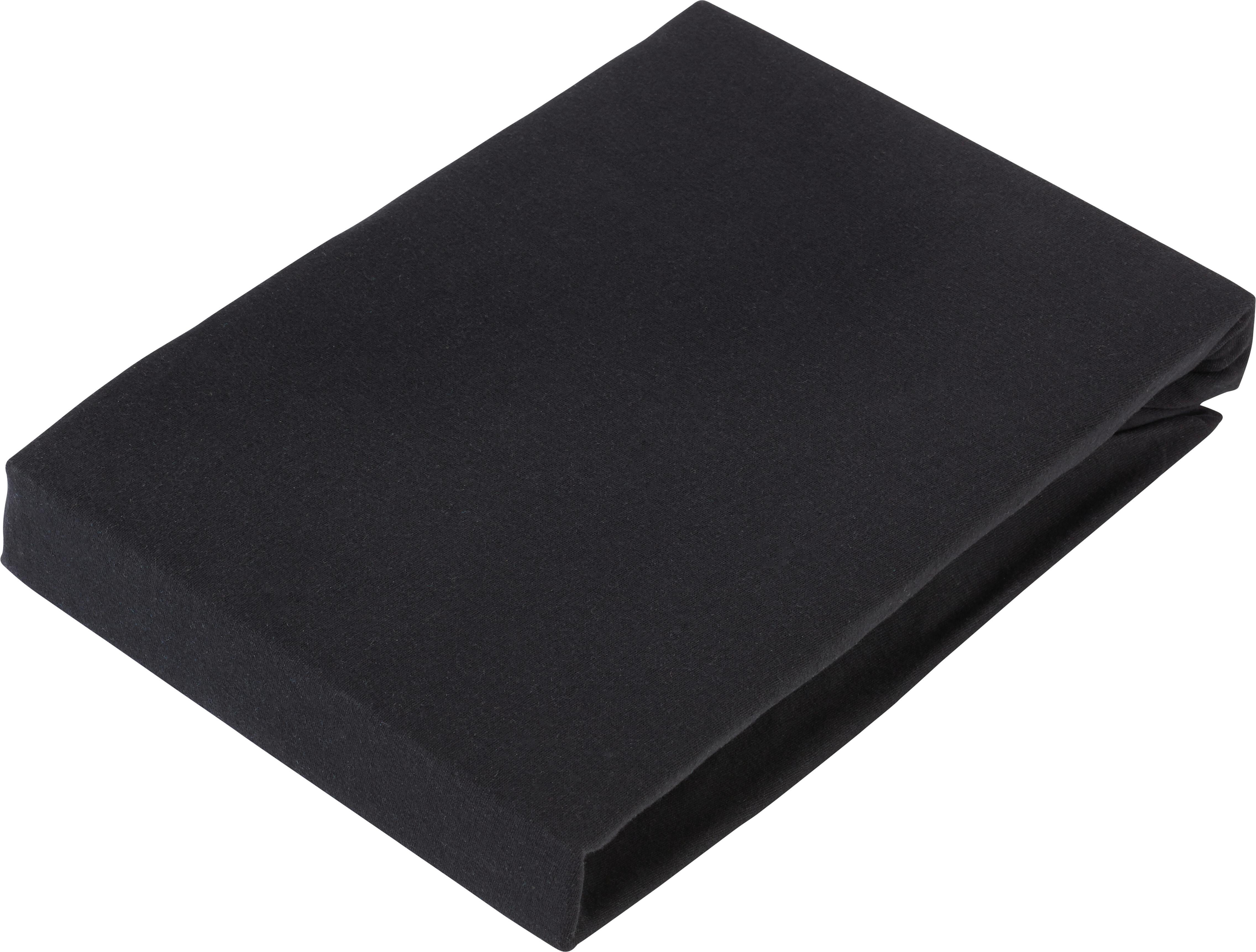 Boxspring-fixleintuch Elasthan Hoch Ca. 120x200x40cm - Anthrazit, Textil (120/200cm) - Premium Living