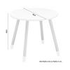KINDERTAFEL LENI - Wit/Pijnboomkleuren, Modern, Hout (55,9/55,9/49,5cm) - Bessagi Kids