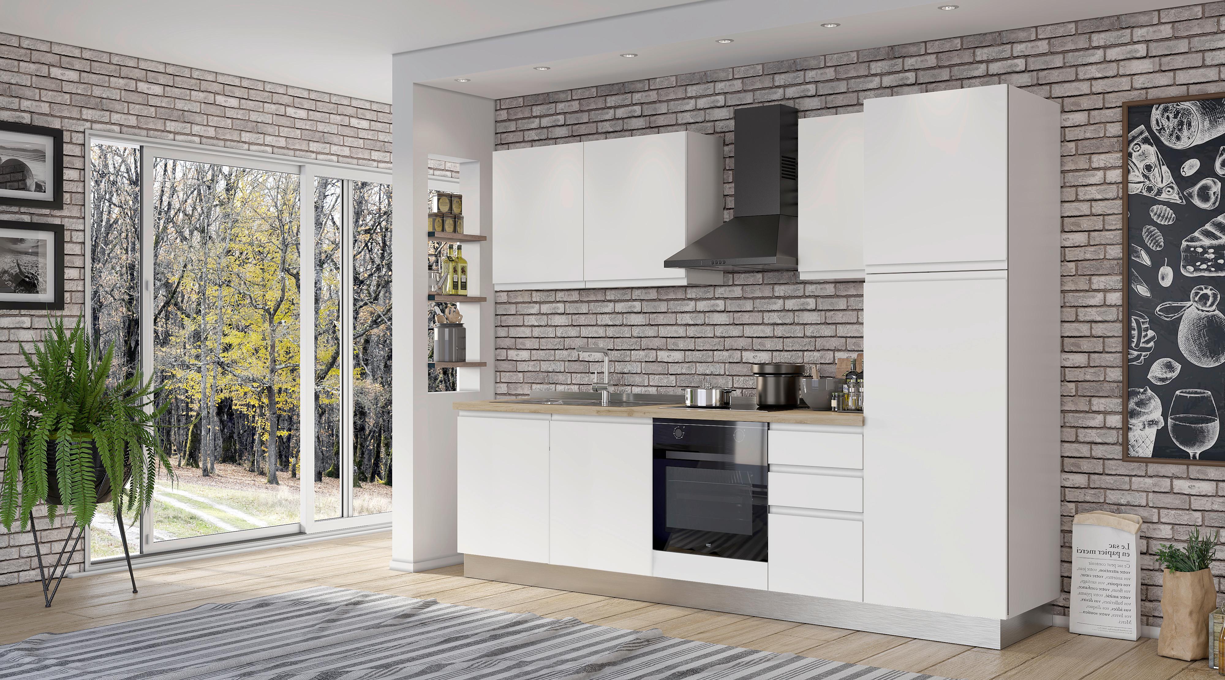 Blok Kuhinja S Aparatima Gilda Gola - bijela, Moderno, drvni materijal/drvo (285/216/60cm) - Modern Living