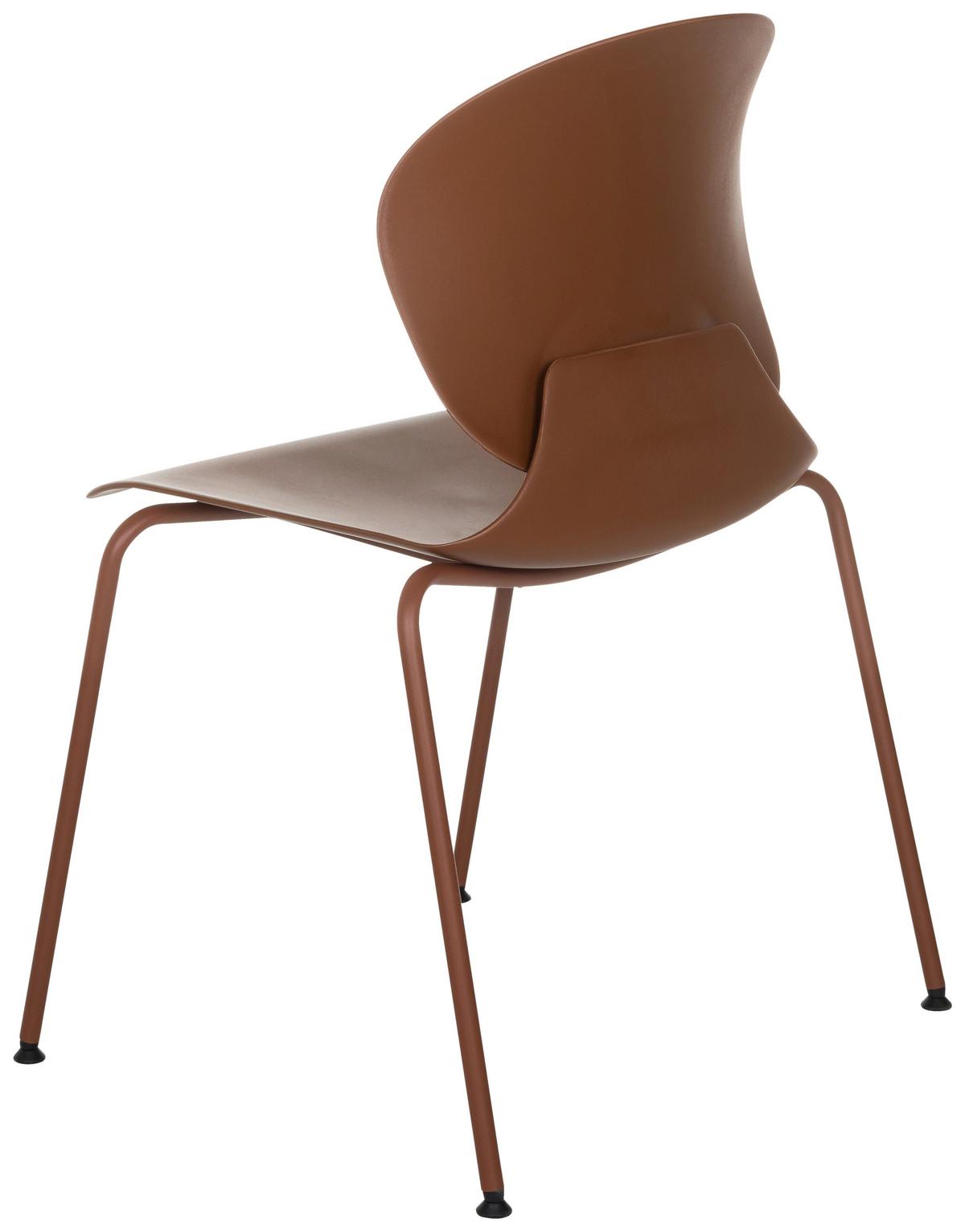 Konferenčni Stol T36 Vi, Rdečerjava - srebrne barve/rdečerjava, Moderno, kovina/umetna masa (56/80/54cm) - MID.YOU
