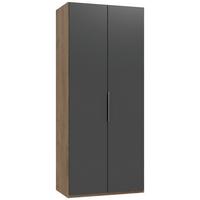 Ormar S Klasičnim Vratima Level 36 A - boje grafita/boje hrasta, Moderno, drvni materijal/metal (100/236/58cm) - MID.YOU