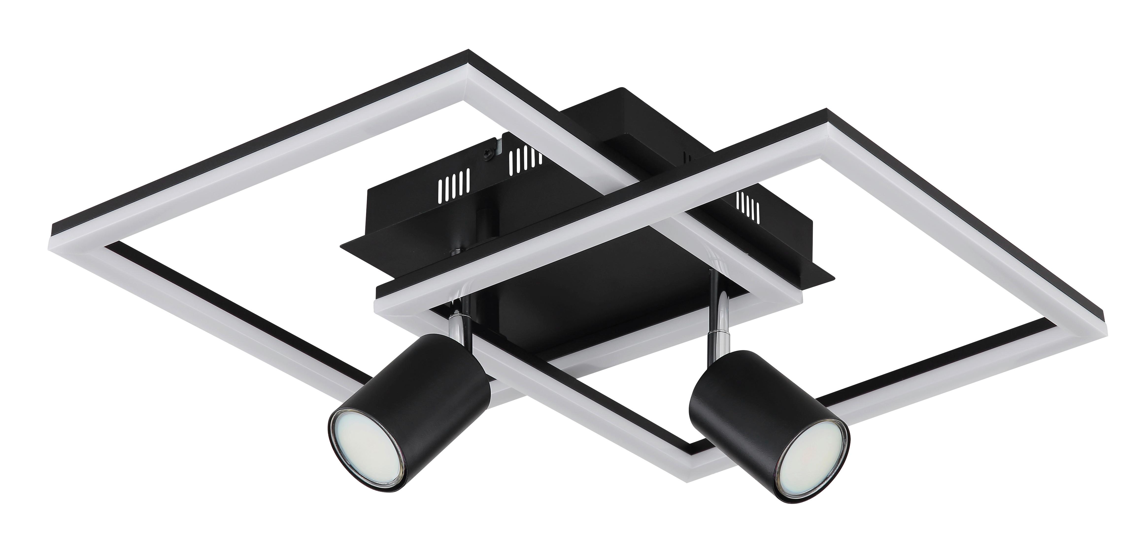 Led Mennyezeti Lámpa 67308-36 - fekete/opál, Design, műanyag/fém (42/42/19cm) - Globo