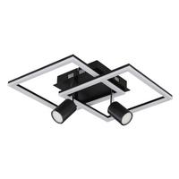 Led Mennyezeti Lámpa 67308-36 - fekete/opál, Design, műanyag/fém (42/42/19cm) - Globo