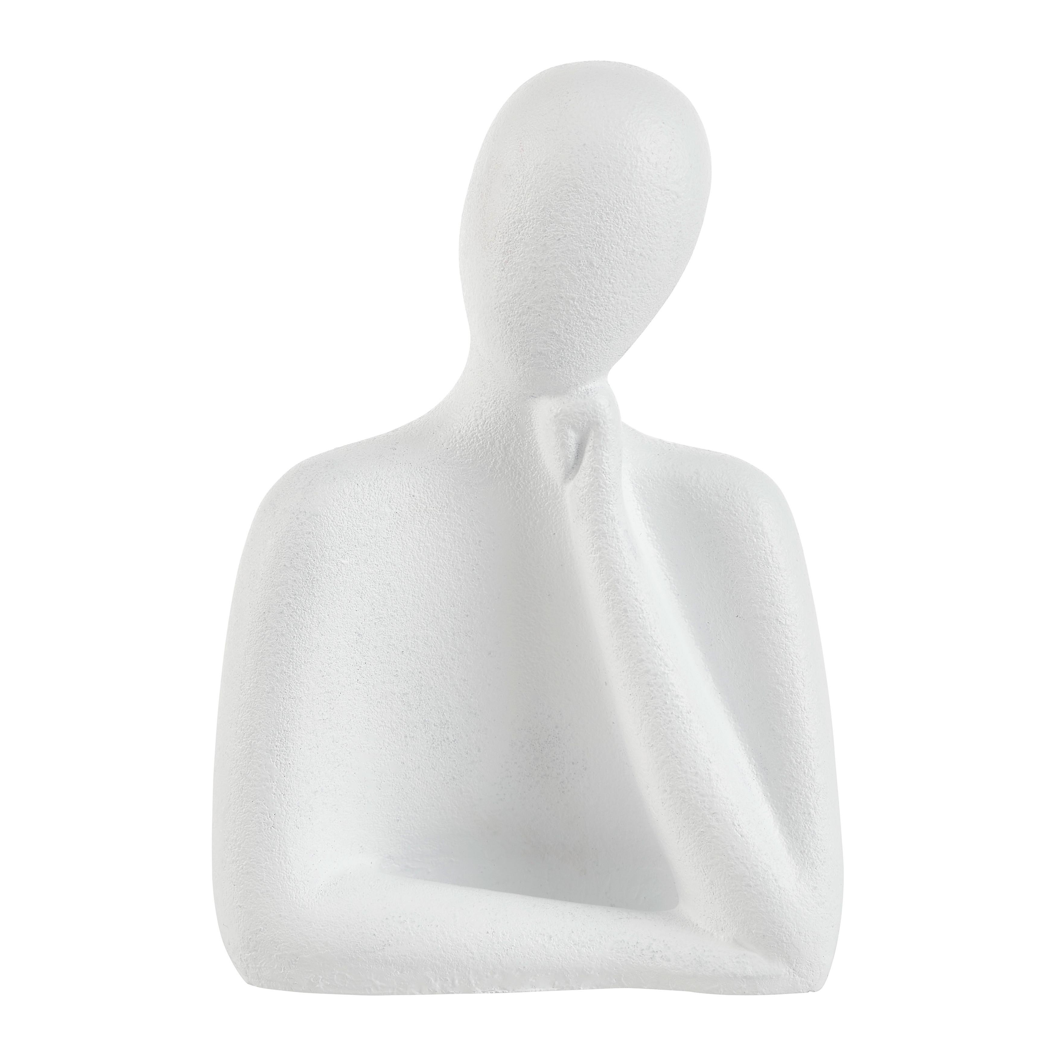 Dekodame Sina Weiß - Weiß, KONVENTIONELL, Keramik (13/19/9cm) - Modern Living