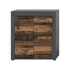 Komoda Jam - srebrne boje/prirodne boje, Design, drvni materijal/plastika (80/88/35cm) - Modern Living