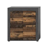 Komoda Jam - srebrne boje/prirodne boje, Design, drvni materijal/plastika (80/88/35cm) - Modern Living