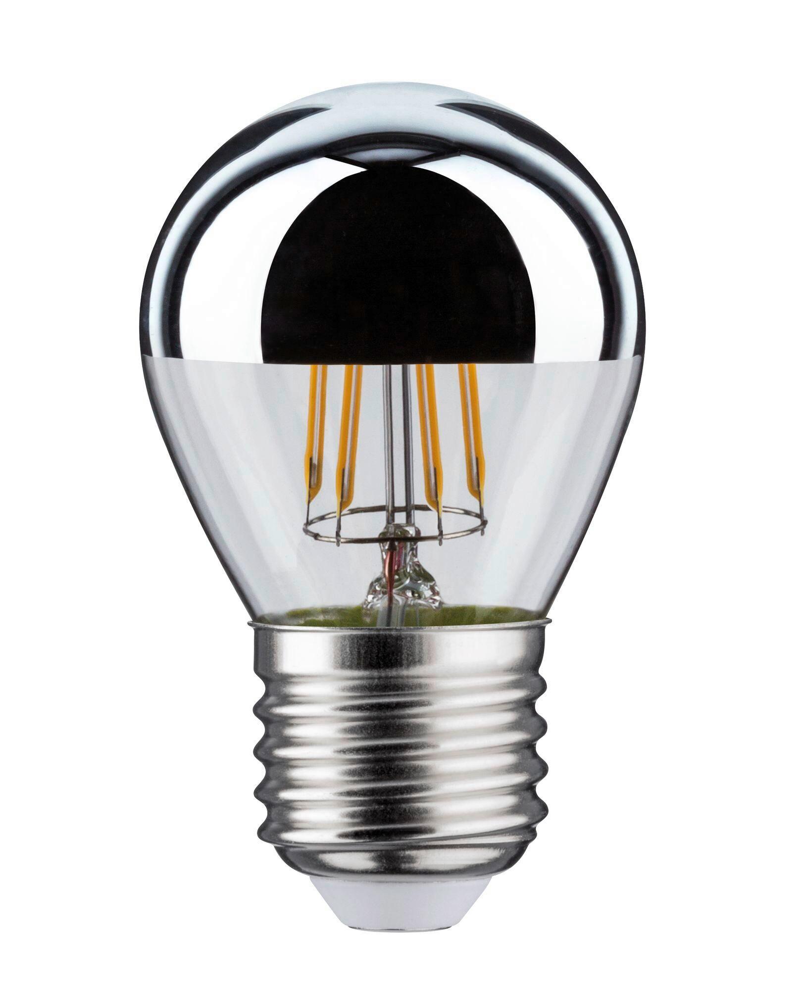 LED-Leuchtmittel 28668 max. 4,8 Watt - Klar/Silberfarben, Basics, Glas (7,2cm) - Paulmann