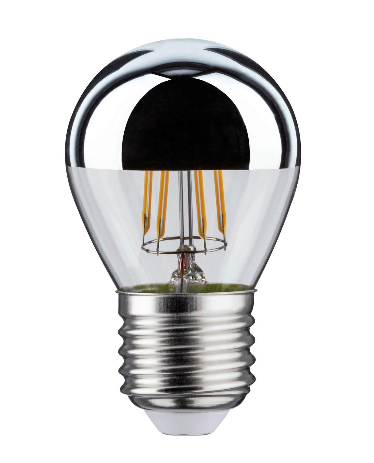 LED-Leuchtmittel 28668 max. 4,8 Watt - Klar/Silberfarben, Basics, Glas (7,2cm) - Paulmann