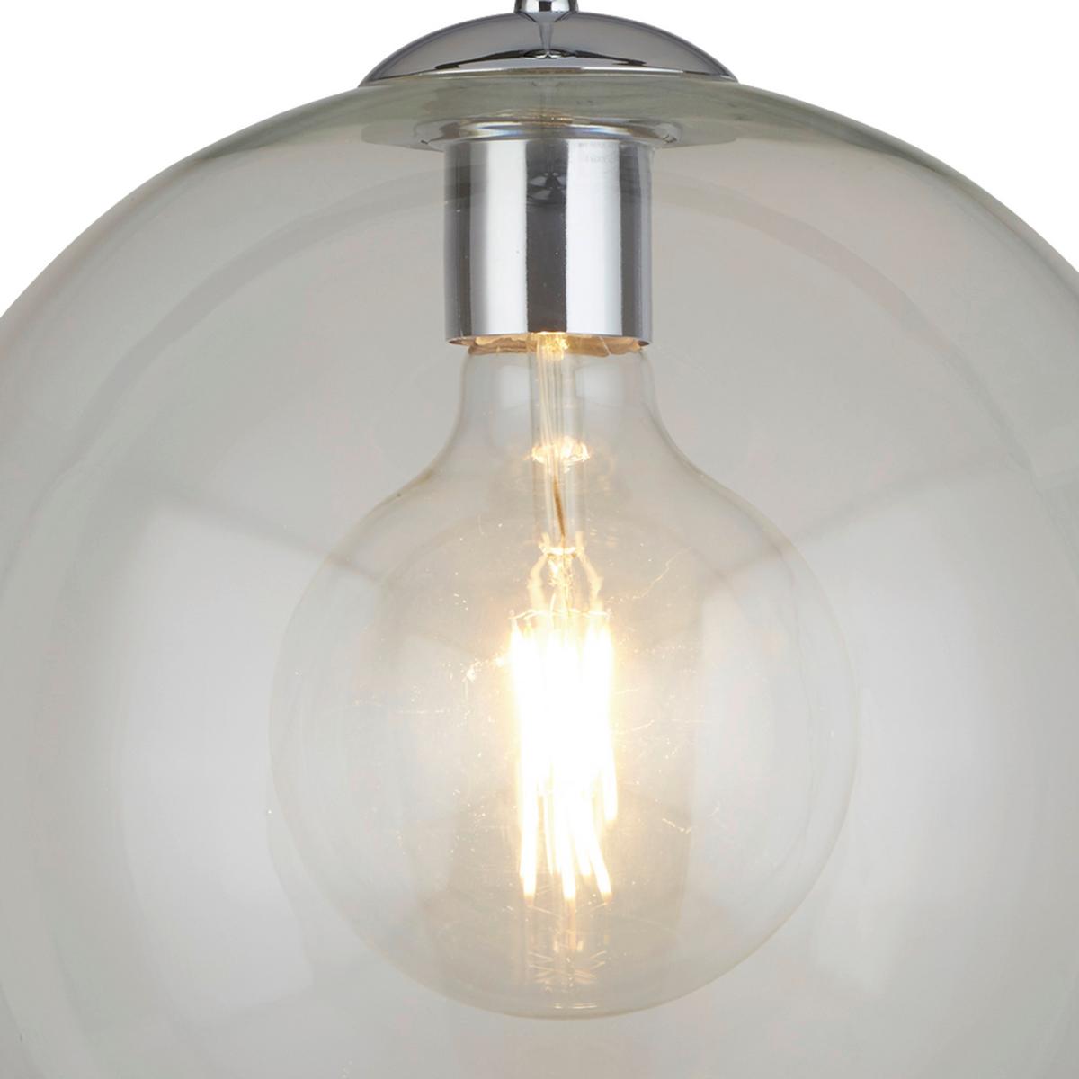 Függőlámpa Balls 1632cl - krómszínű, Design, üveg/fém (30/120cm)