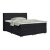 Boxspringbett Papilon Schwarz ca. 180x20cm - couleur zinc/noir, Konventionell, textile/bois (180/200cm) - Premium Living