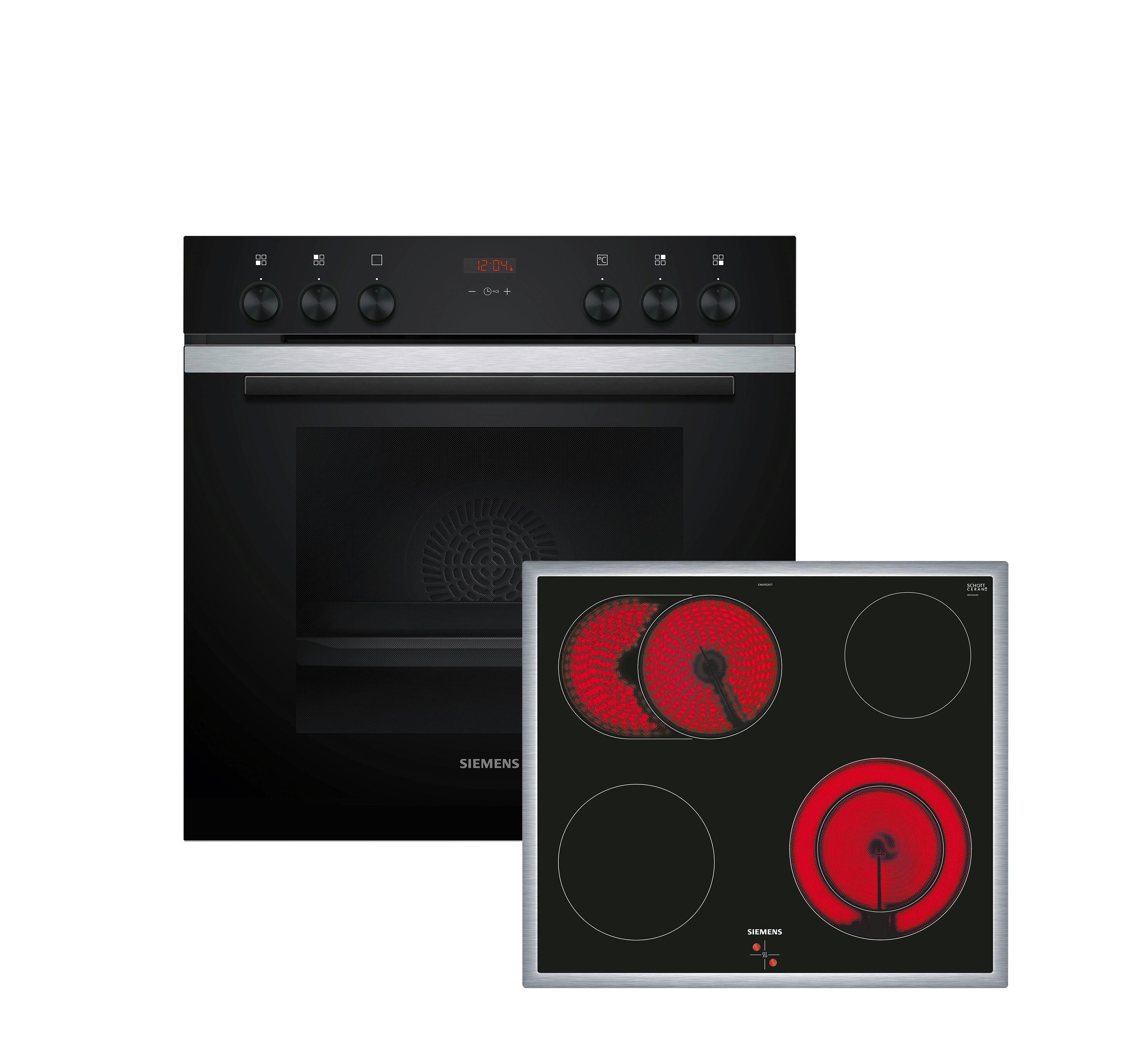 Herdset EQ211KA01Z Schwarz - Schwarz, Metall (59,4/59,5/54,8cm) - Siemens