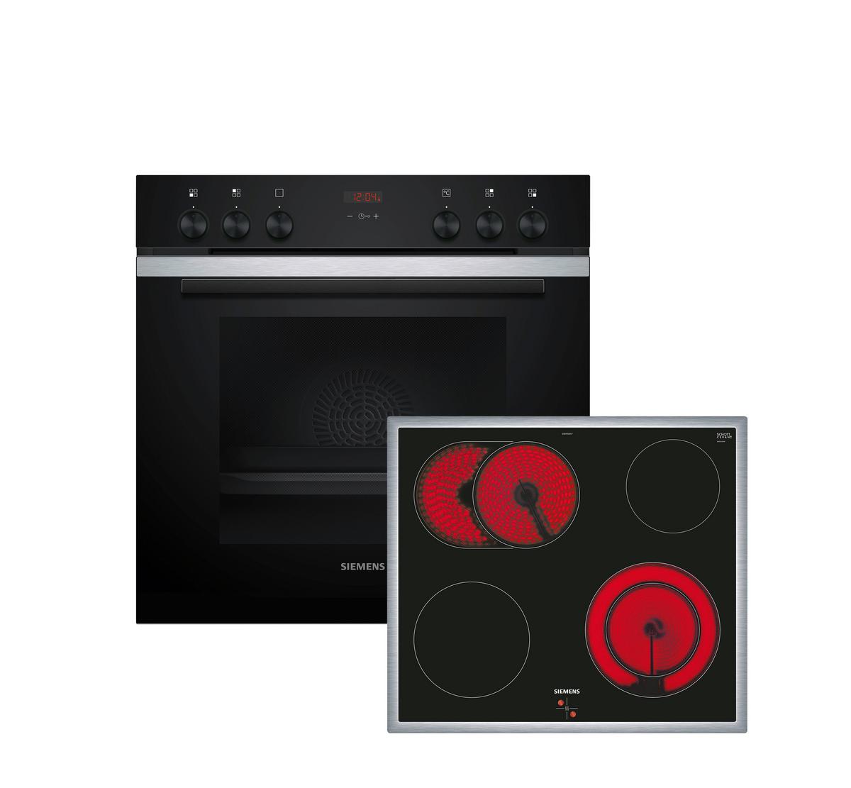 Herdset EQ211KA01Z Schwarz - Schwarz, Metall (59,4/59,5/54,8cm) - Siemens