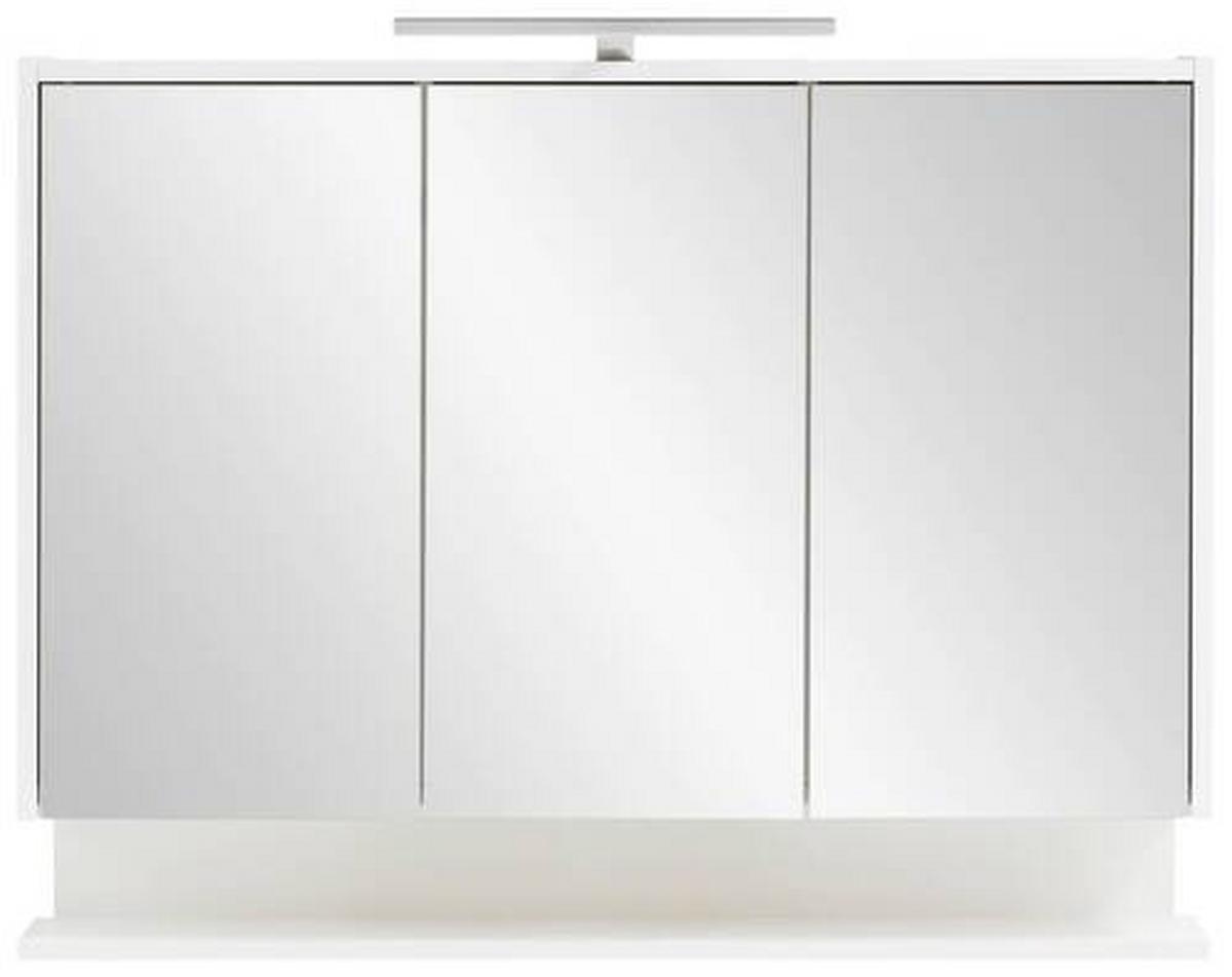 Spiegelschrank Flag Weiß mit LED 3-türig - MODERN, Glas/Holzwerkstoff (93,5/71,4/16cm) - MID.YOU