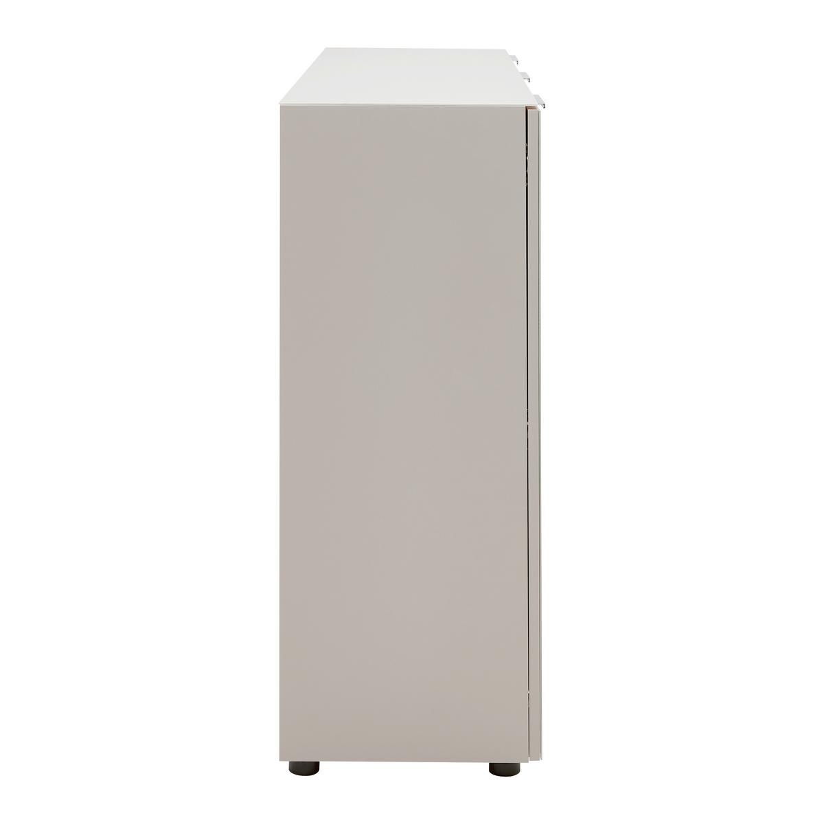 Sideboard Siena Kaschmirfarben - couleur chromée/noir, Modern, métal/verre (180/99/40cm) - Mömax