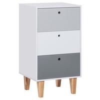 Komoda Concept, Siva, Grafit, Bela - siva/barve hrasta, Moderno, umetna masa/leseni material (53,4/96/45cm) - MID.YOU