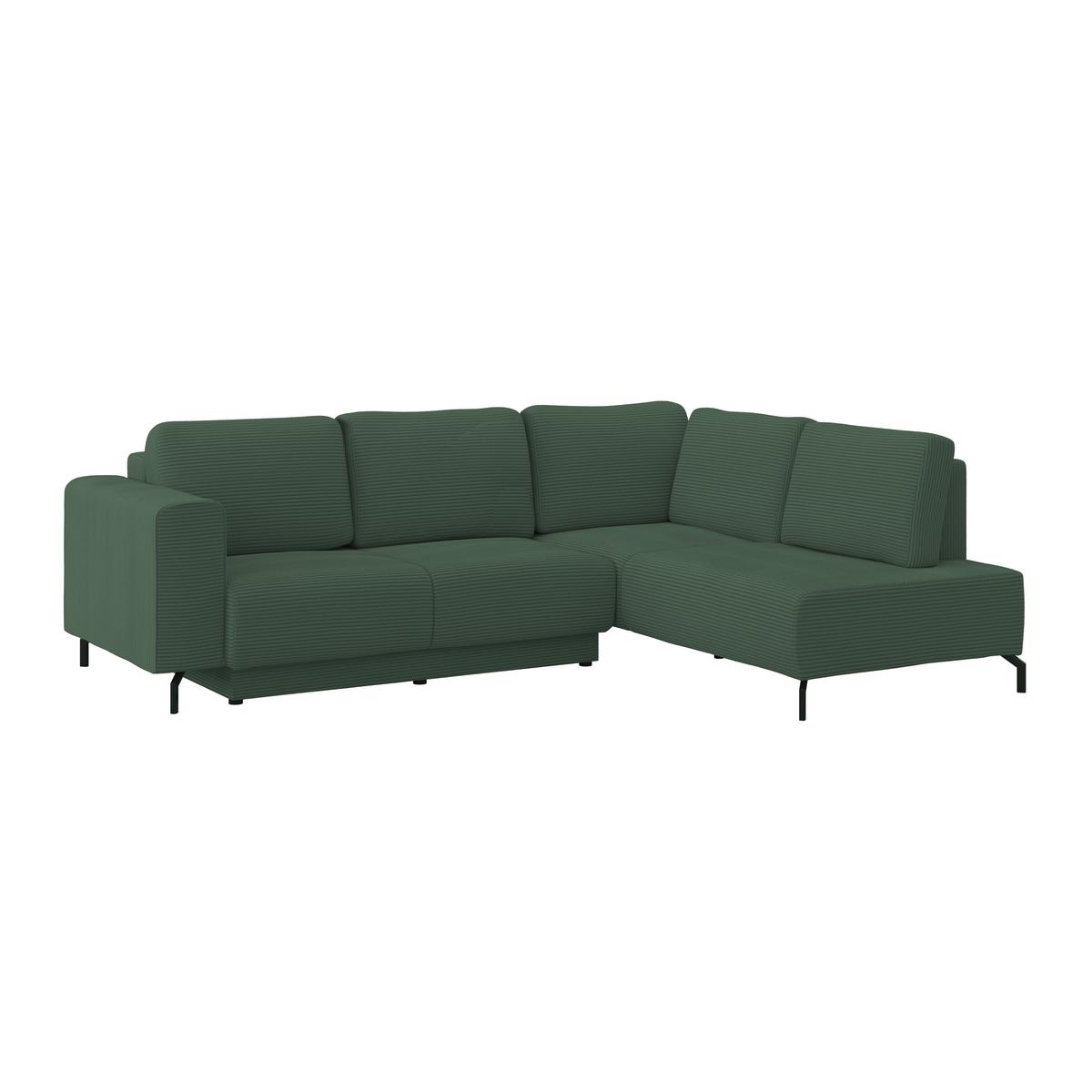 Colțar VENI - verde închis, Modern, textil (272/210cm) - Modern Living