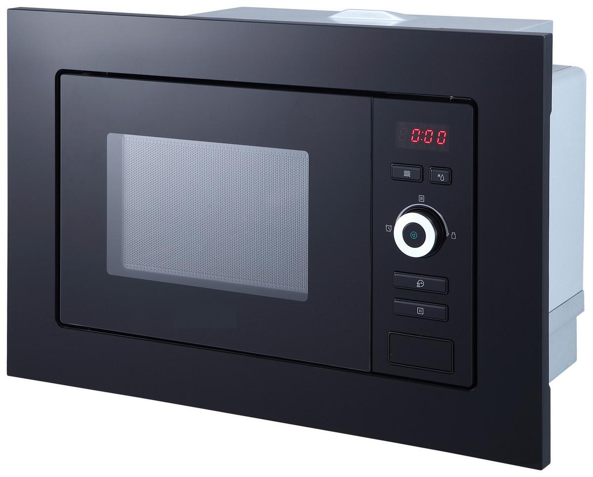 Einbaumikrowelle Lara ca. 59,5/38,8/32 cm Schwarz - Schwarz, Trend, Glas/Kunststoff (59,5/38,8/32cm) - Respekta