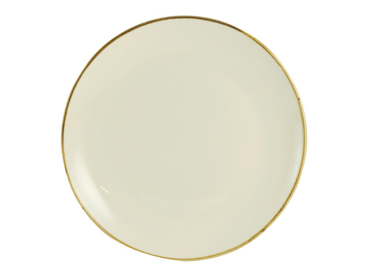 Lapostányér Linen - krémszínű/fehér, kerámia (28/3cm) - Premium Living