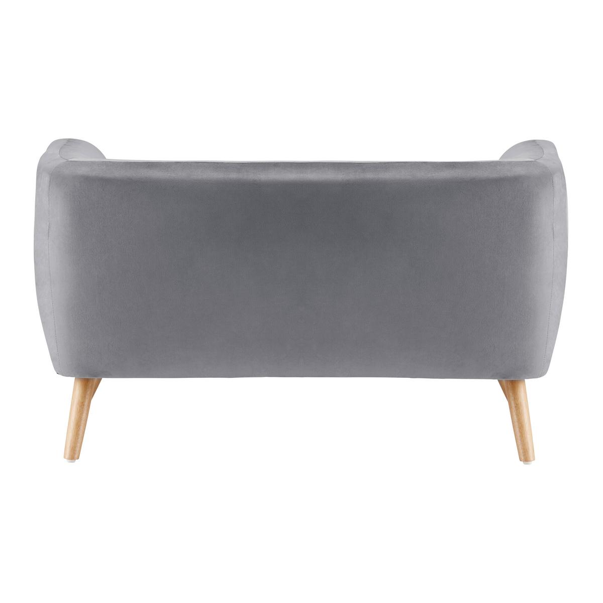 Canapea cu 2 locuri BRUNO - gri, Modern, lemn/textil (124/68/71cm) - Bessagi Home