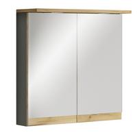 Spiegelschrank Cosila - Honigeiche/Anthrazit, Trend, Glas/Holzwerkstoff (60/59/23cm) - MID.YOU