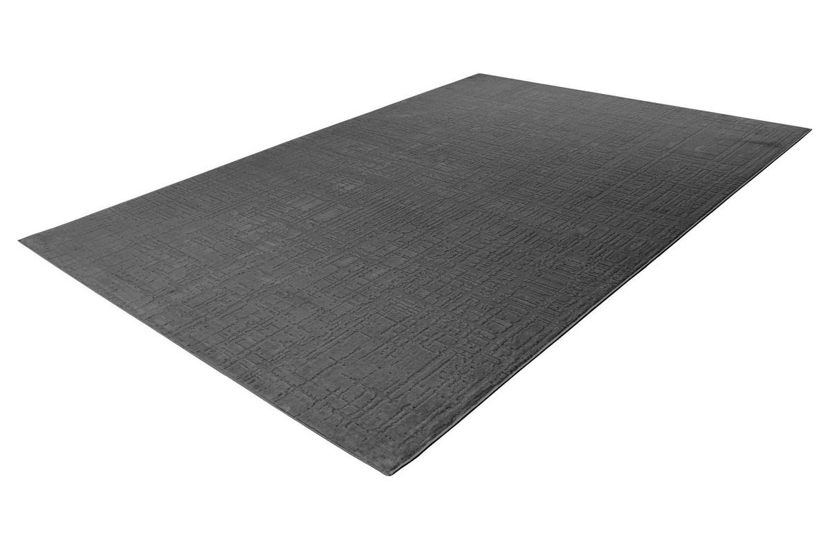 Flachwebeteppich Bandito 125 Grau 200x290 - Dunkelgrau, Basics, Textil (200/290cm) - Kayoom