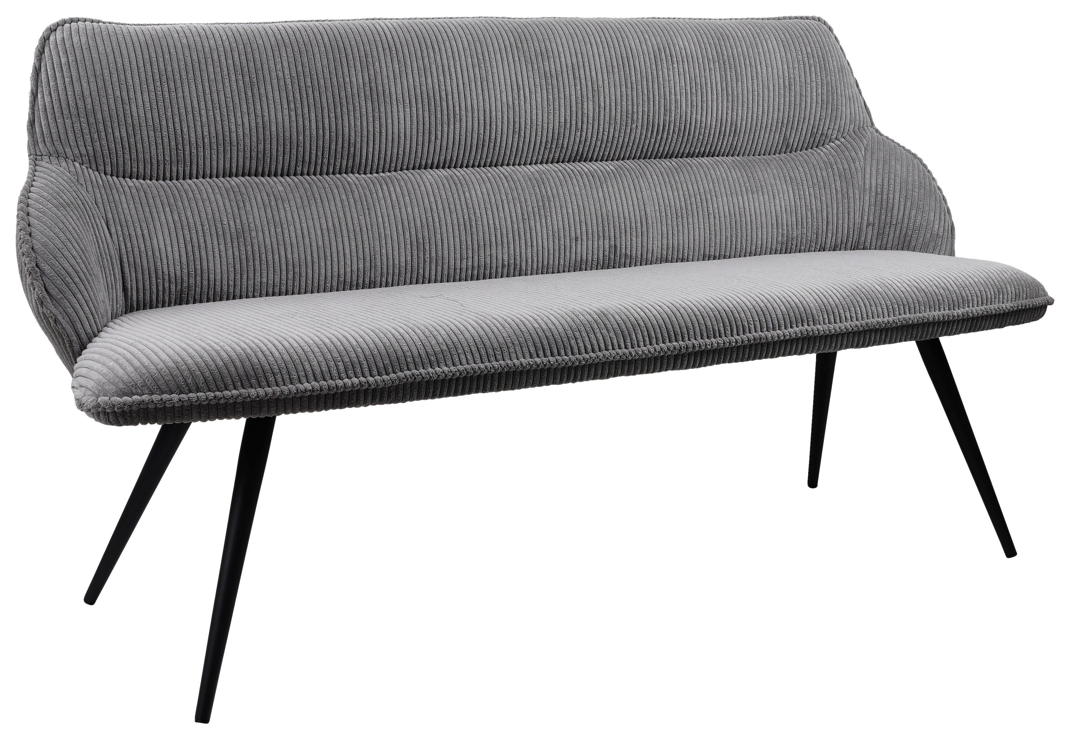 Klop Bursa, Siva - siva/črna, Moderno, kovina/tekstil (163/67/85cm) - MID.YOU