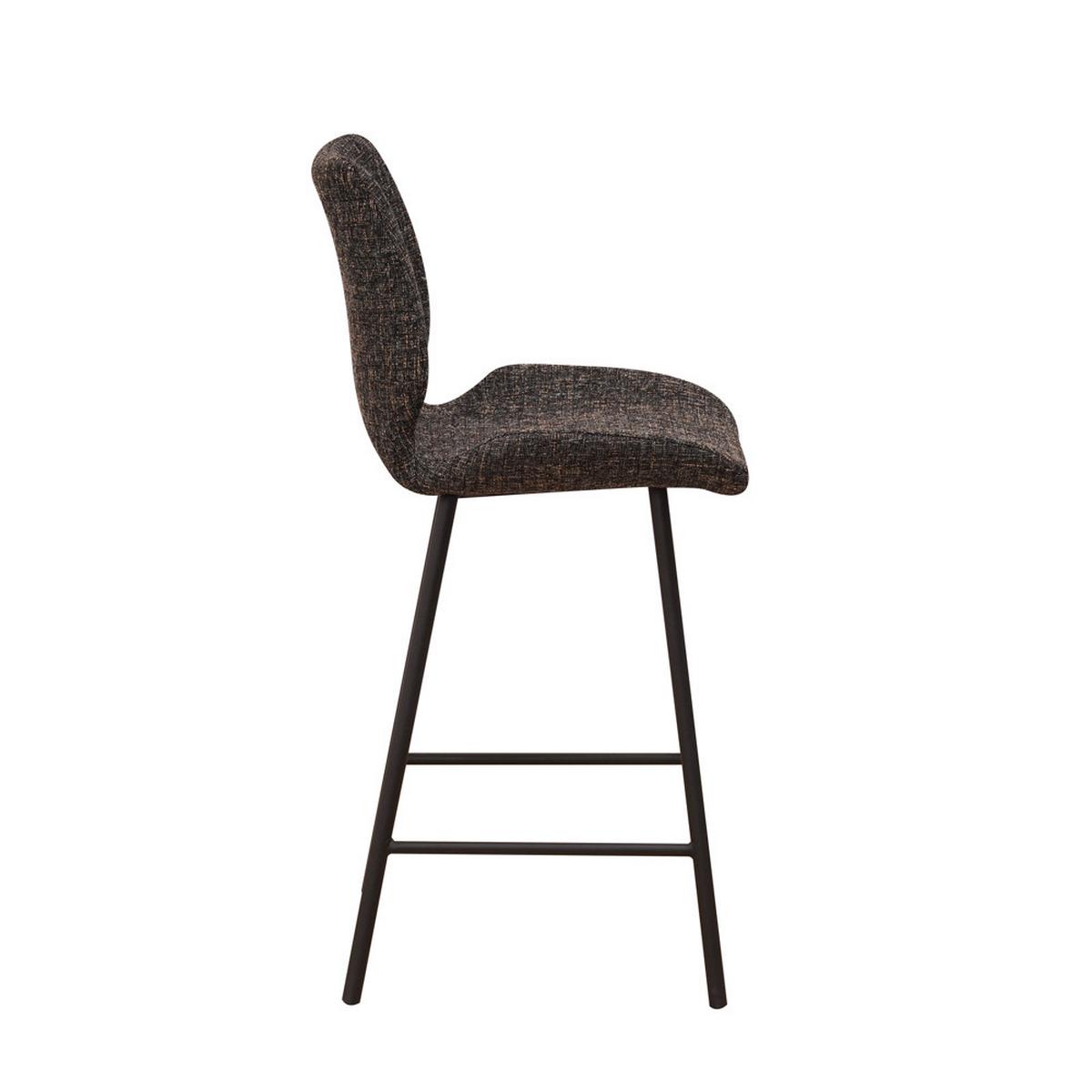 BARHOCKER-SET BARRON - Schwarz, Design, Textil/Metall (47/99/55cm) - MID.YOU